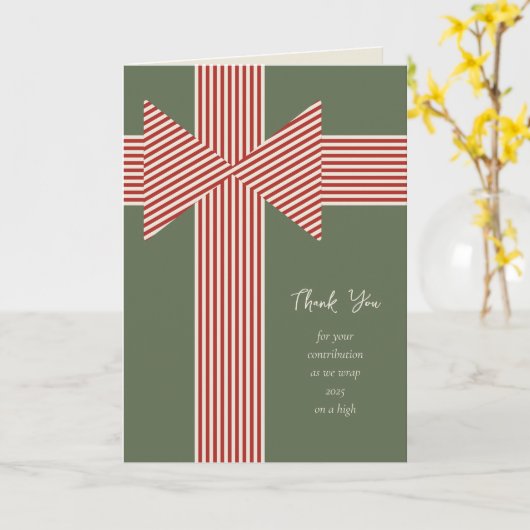 Grote strik van gestreepte lint kaart (Gele Bloem)