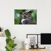 Grote struikvogel poster (Thuiskantoor)