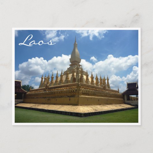 grote stupa laos briefkaart (Voorkant)