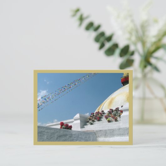 Grote Stupa van Boudhanath Briefkaart (Staand voorkant)