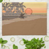 Grote Sunset Hawaiaanse Keukenhanddoek (Gevouwen)