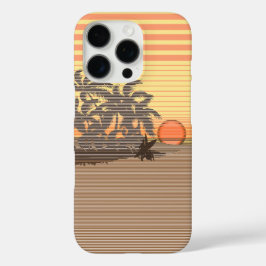 Grote Sunset Stripe Hawaïaans geel iPhone 16 Pro Hoesje