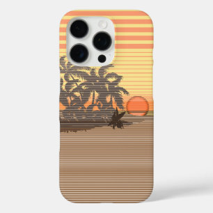 Grote Sunset Stripe Hawaïaans geel iPhone 16 Pro Hoesje