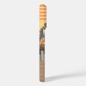 Grote Sunset Stripe Hawaïaans geel Case-Mate iPhone Case (Achterkant / Rechts)