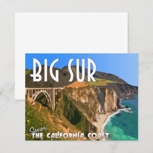 Grote Sur California Pacific Coast Highway Flat Ka (Voorkant / Achterkant)