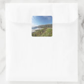 Grote Sur-perfectie waar de bergen rollen Vierkante Sticker (Tas)