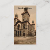 Grote Synagogue van Turijn, Piemonte, Italië Visitekaartje (Achterkant)
