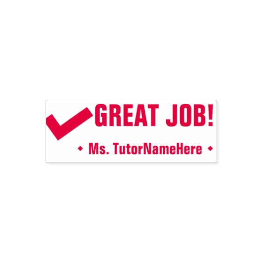 "GROTE TAAK!" Feedback Rubberstempel Zelfinktende Stempel (Design)