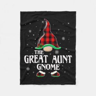 Grote Tante Gnome Buffalo Plaid Familie Groep Chri Fleece Deken