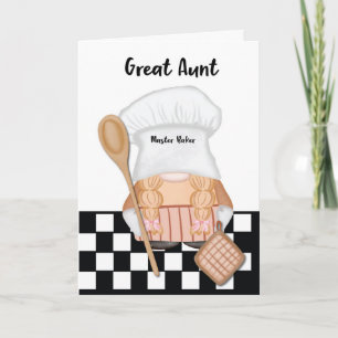 Grote tante verjaardag grillige gnoom bakker bakke kaart