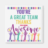 grote team bedankt voor geweldige zijn magneet (Voorkant)