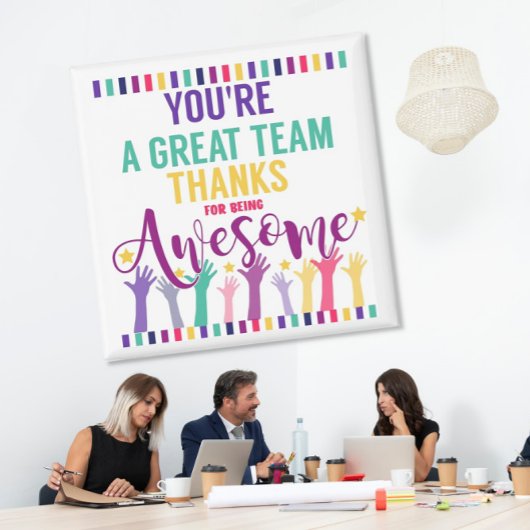 grote team bedankt voor geweldige zijn magneet