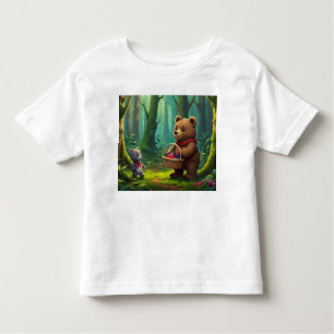 Grote Teddybeer en Baby Teddy Cartoon voor kindere Kinder Shirts