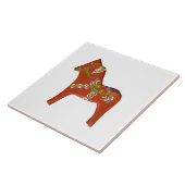 Grote Tegel met Dala Horse Tegeltje (Zijkant)