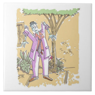 Grote tegel van Zombie Tegeltje