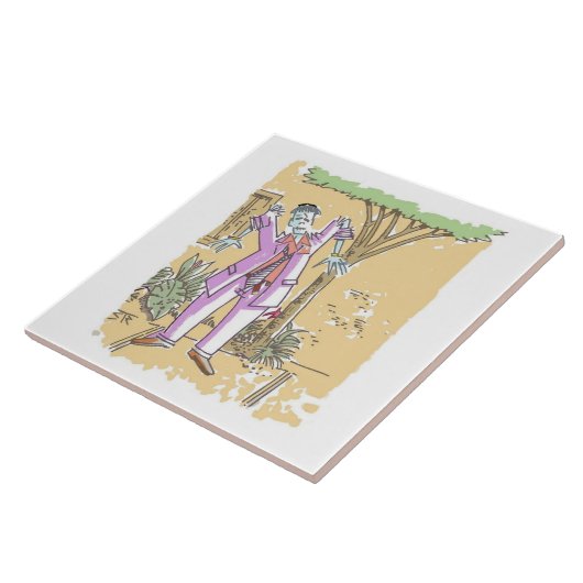 Grote tegel van Zombie Tegeltje (Zijkant)