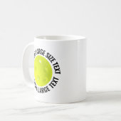 Grote Tekst 330ml Gepersonaliseerde Pickleball Mok (Voorkant links)