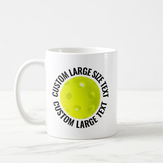 Grote Tekst 330ml Gepersonaliseerde Pickleball Mok (Links)