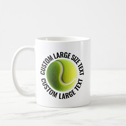 Grote Tekst 330ml Gepersonaliseerde Tennis Mok (Links)