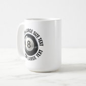 Grote Tekst 450ml Gepersonaliseerde 8 Ball Mok (Voorkant links)