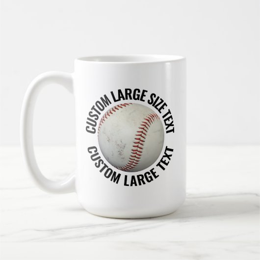 Grote Tekst 450ml Gepersonaliseerde Honkbal Mok (Links)