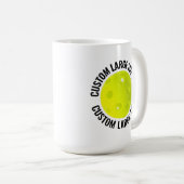 Grote Tekst 450ml Gepersonaliseerde Pickleball Mok (Voorkant rechts)