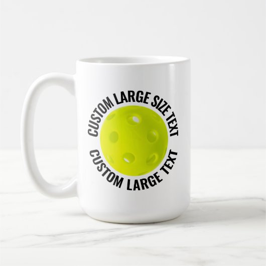 Grote Tekst 450ml Gepersonaliseerde Pickleball Mok (Links)