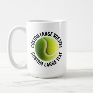 Grote Tekst 450ml Gepersonaliseerde Tennis Mok