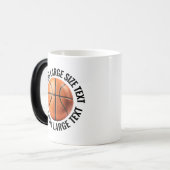 Grote tekst & Basketbal 325ml Aangepaste warmte ve Magische Mok (Voorkant links)