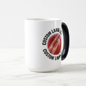 Grote tekst, cricketbal 425g aangepaste warmte ver magische mok (Voorkant rechts)