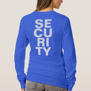 Grote tekst diepe koningsblauwe sjabloon vrouwenbe t-shirt