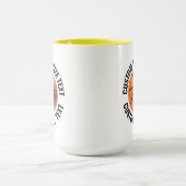 Grote tekst GEEL Combo 15oz Aangepaste Basketbal Mok (Midden)