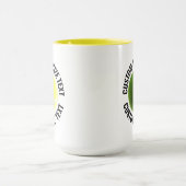Grote tekst GEEL Combo 15oz Aangepaste Tennis Mok (Midden)