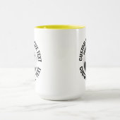 Grote tekst GEEL Combo 15oz Aangepaste Voetbal Mok (Midden)