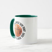 Grote tekst HUN. GREEN Combo 11oz Aangepast basket Mok (Voorkant links)