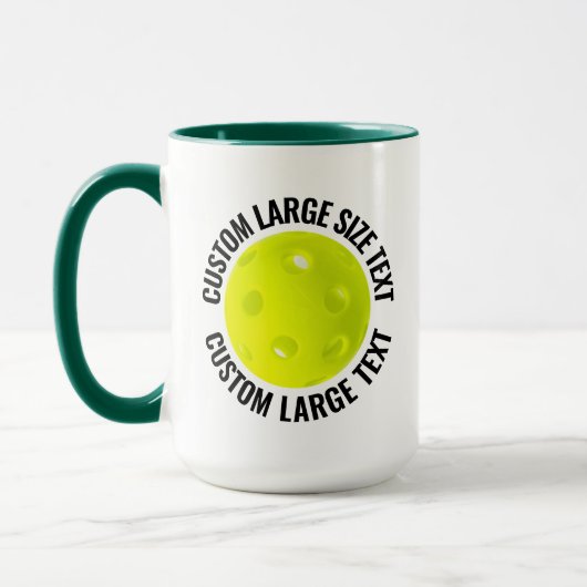 Grote tekst HUN. GREEN Combo 15oz Aangepaste Pickl Mok (Links)