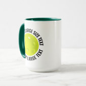 Grote tekst HUN. GREEN Combo 15oz Aangepaste Pickl Mok (Voorkant links)