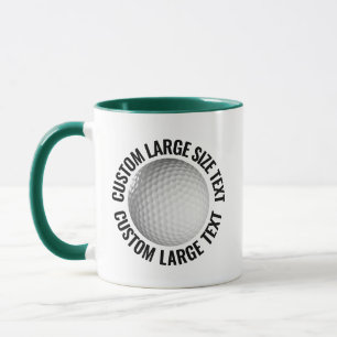 Grote tekst JAGER GROEN Combo 11oz Aangepaste Golf Mok
