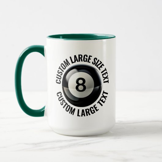 Grote tekst JAGER GROEN Combo 15oz Aangepaste 8 Ba Mok (Links)