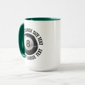 Grote tekst JAGER GROEN Combo 15oz Aangepaste 8 Ba Mok (Voorkant links)