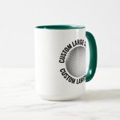 Grote tekst JAGER GROEN Combo 15oz Aangepaste Golf Mok (Voorkant rechts)