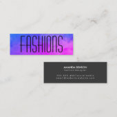 Grote tekst levendige kleuren mini visitekaartje (Voorkant / Achterkant)