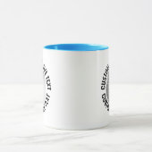 Grote tekst LICHTBLAUW Combo 11oz Aangepaste Golf Mok (Midden)