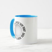 Grote tekst LICHTBLAUW Combo 11oz Aangepaste Golf Mok (Voorkant links)