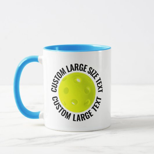 Grote tekst LICHTBLAUW Combo 11oz Aangepaste Pickl Mok (Links)