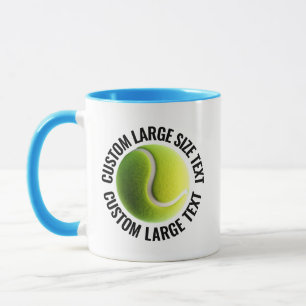 Grote tekst LICHTBLAUW Combo 325ml Douane Tennis Mok