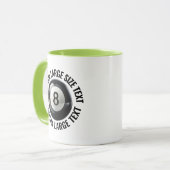 Grote tekst LIME GROEN Combo 11oz Aangepaste 8 Bal Mok (Voorkant links)