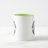 Grote tekst LIME GROEN Combo 11oz Aangepaste Golf Mok (Midden)