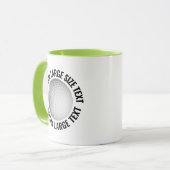 Grote tekst LIME GROEN Combo 11oz Aangepaste Golf Mok (Voorkant links)