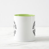 Grote tekst LIME GROEN Combo 325ml Aangepaste Voet Mok (Midden)